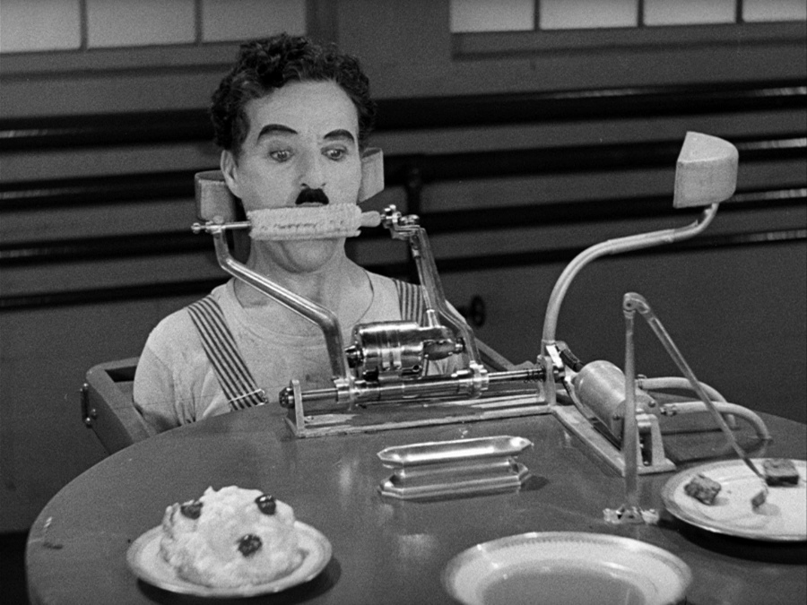 Ч. Чаплин в кинофильме Modern Times, 1936