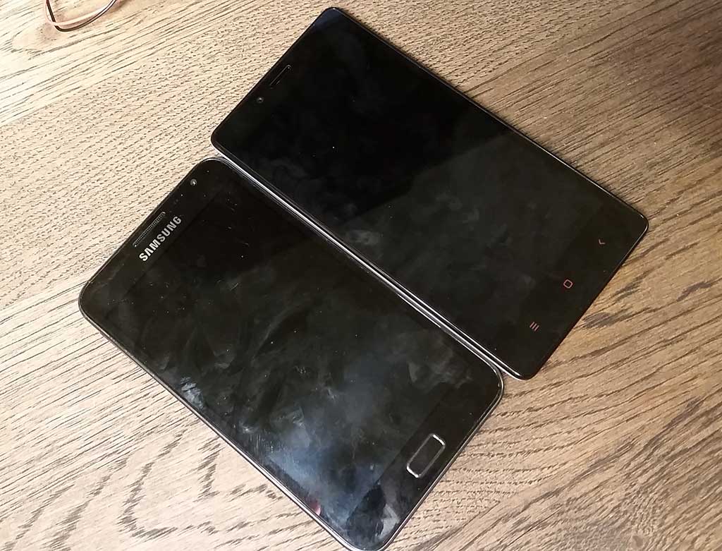Xiaomi Redmi Note 4G и Samsung Galaxy Note