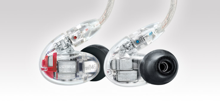 Арматурные наушники Shure SE846 c системой пассивной звукоизоляции