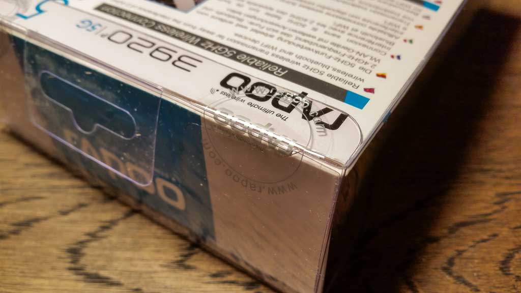 Мышка Rapoo 3920p - коробка заклеена фирменными заклейками