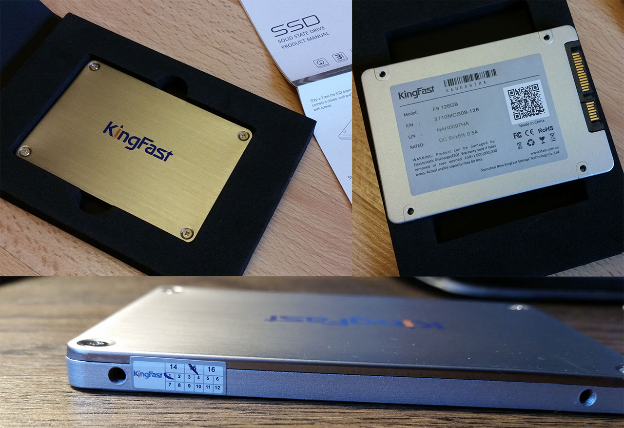 SSD KingFast F9 и наклейка с датой изготовления