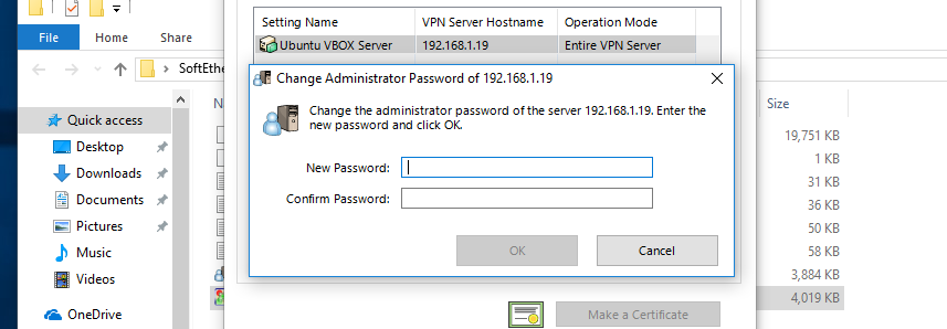 SE VPN, password prompt
