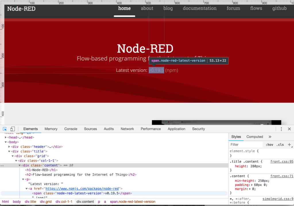 node-red editing site