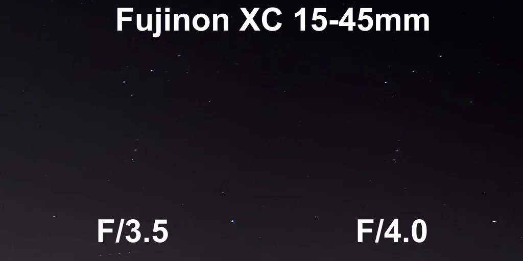 Тест на Кому на Fujinon XC15-45mm