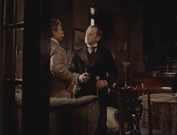 Кадр из т/ф "Приключения Шерлока Холмса: Собака Баскервилей"